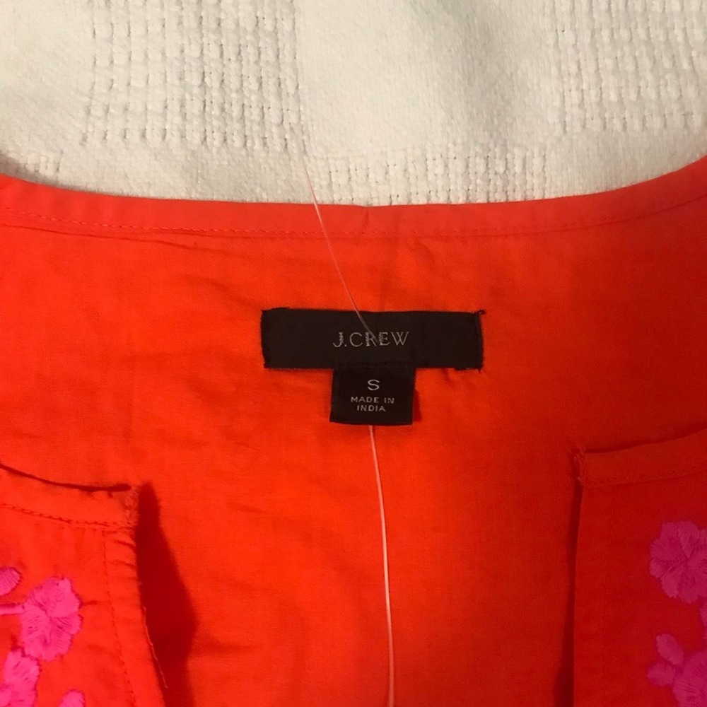 J. Crew NEW Embroidered Popover Dress with Ruffled Hem S - Picture 7 of 10